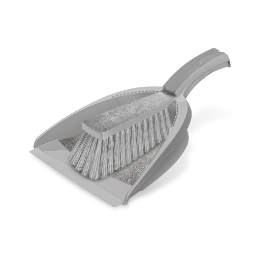 Dustpan with rubber lip with brush LOFT