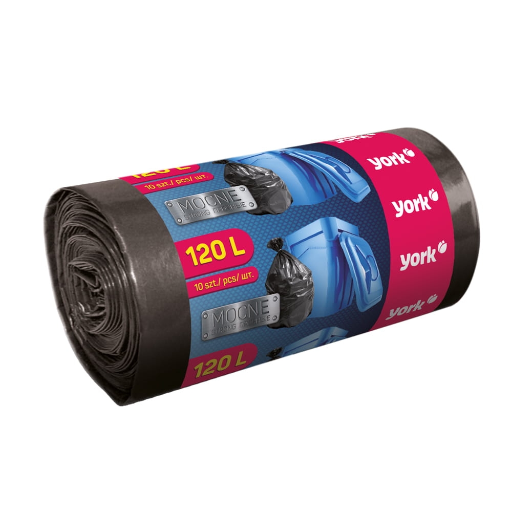 Worki na śmieci mocne 120L York