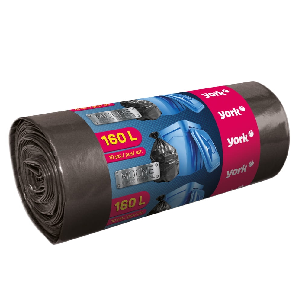 Worki na śmieci mocne 160L York