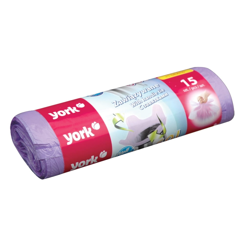 Worki na śmieci zawiązywane 60L York