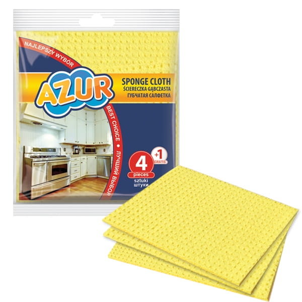 Ściereczka gąbczasta 4+1 szt. gratis!
