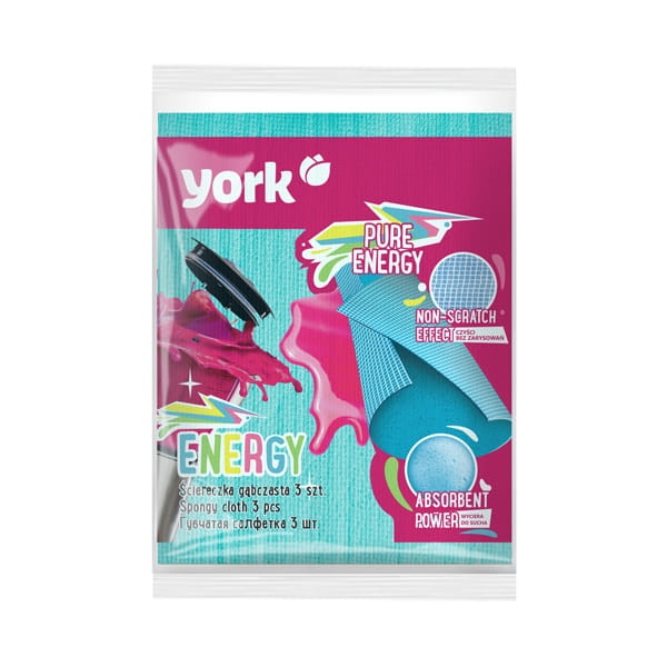 Ściereczka gąbczasta ENERGY 3 szt.