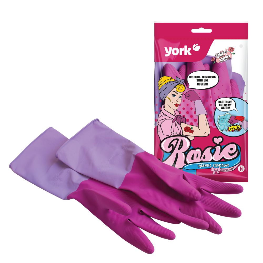Rękawice gumowe zapachowe ROSIE