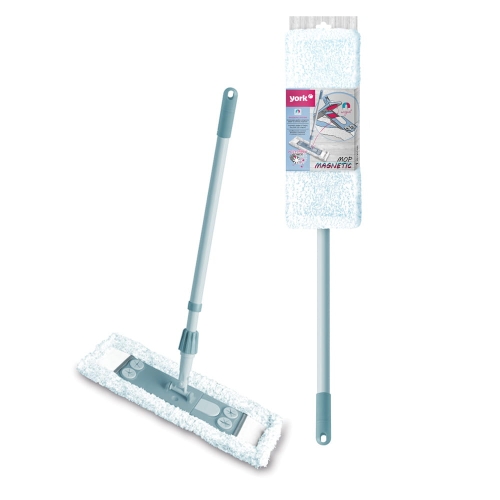 Mop płaski YORK do mycia sprzątania podłóg MAGNETIC + kij teleskopowy 145 cm