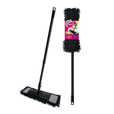 Mop płaski YORK do mycia sprzątania podłóg PEPITA + kij teleskopowy 120 cm
