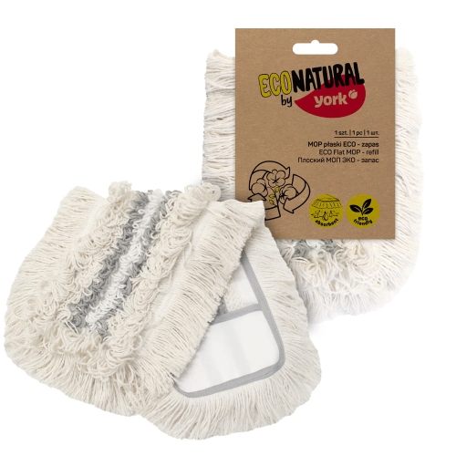 Ekologiczny zapas bawełniany do mopa płaskiego ECO NATURLA by YORK