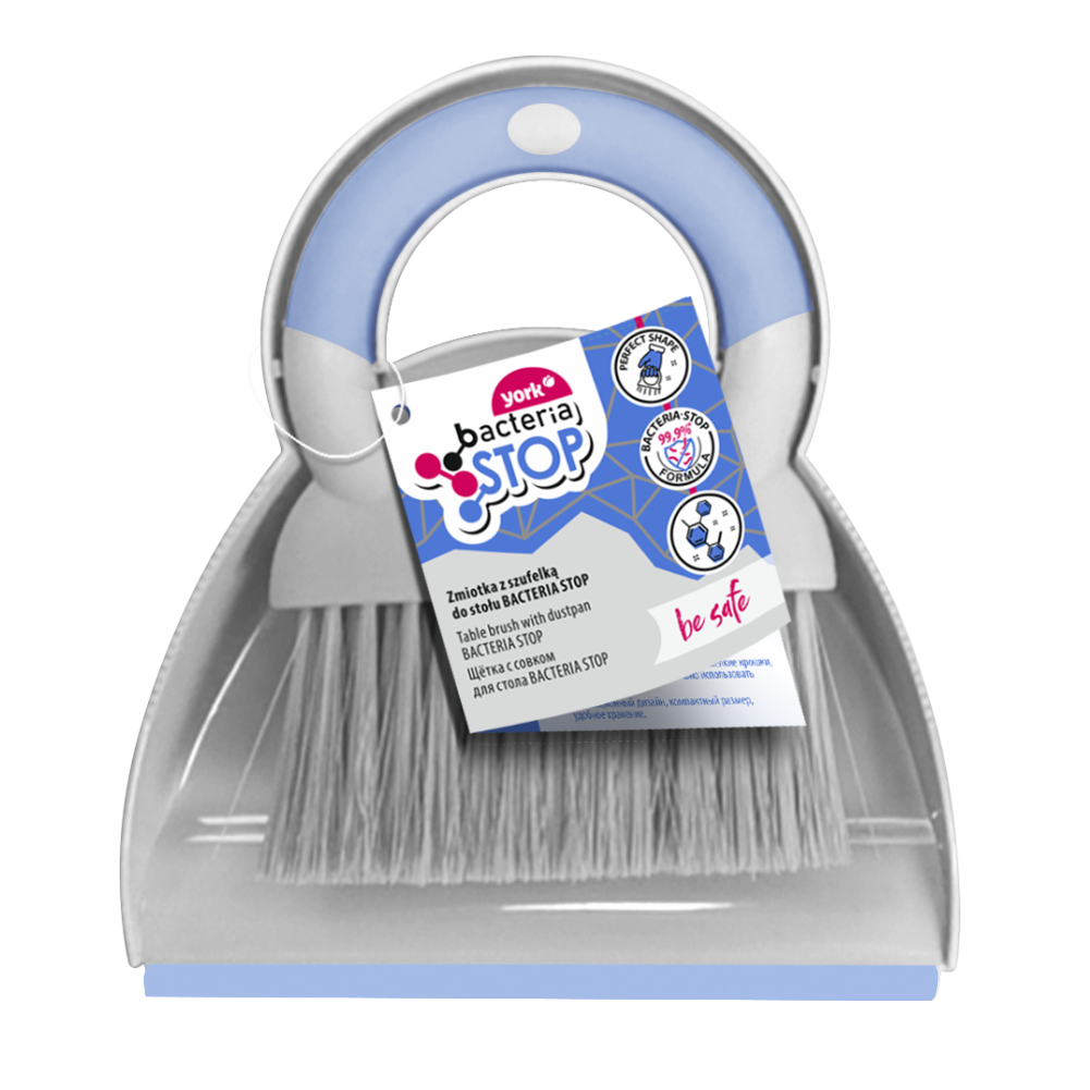 YORK antybakteryjna zmiotka z szufelką do stołu BACTERIA STOP