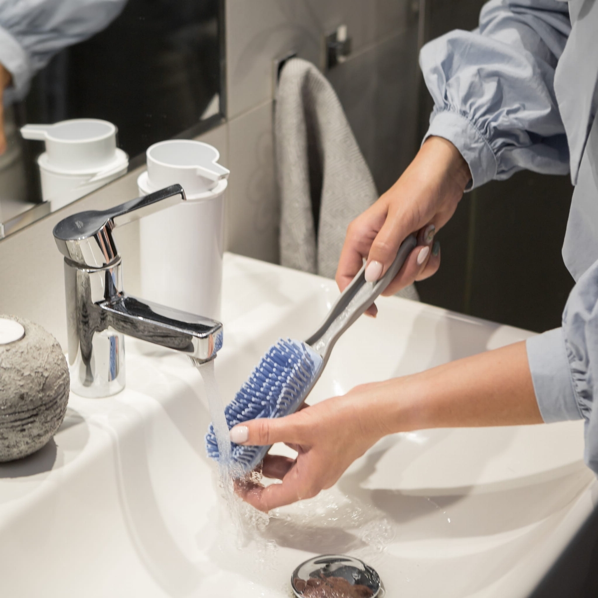 Zmiotka gumowa z szufelką YORK BACTERIA STOP