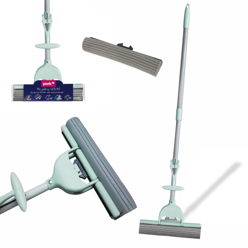 Mop gąbkowy YORK  do mycia podłóg 26 cm SATURN + kij teleskopowy