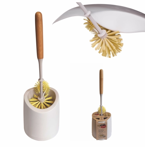 Zestaw WC szczotka do czyszczenia toalety z pojemnikiem Bambus ECO NATURAL by YORK