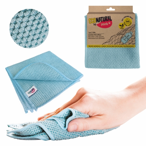 Uniwersalna ściereczka OCEANICZNA z mikrofibry ECO NATURAL by YORK turkusowa 30 x 30 cm 1 sztuka