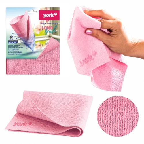 Ściereczka z mikrofibry LONG FRESH czyszczenie bez smug 30 x 35 cm różowa 1 sztuka