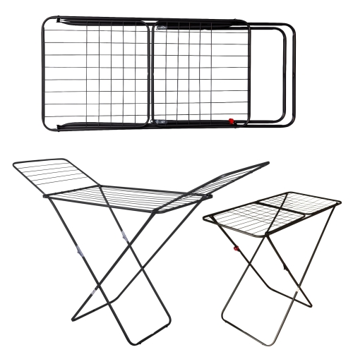 Suszarka rozkładana na pranie do ubrań bielizny Family Essential Stabilo czarna 18 metrów powierzchni suszenia