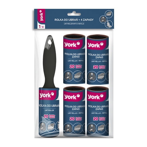 Zestaw rolka YORK do ubrań z 4 zapasami