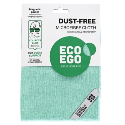 Ściereczka z mikrofibry do kurzu DUST FREE do czyszczenia wycierania każdej powierzchni 35 x 35 cm ekologiczna z recyklingu ECO EGO