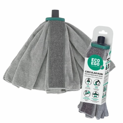Wkład z mikrofibry z paskiem szorującym do mopa RUBI CIRCULAR marki ECO EGO