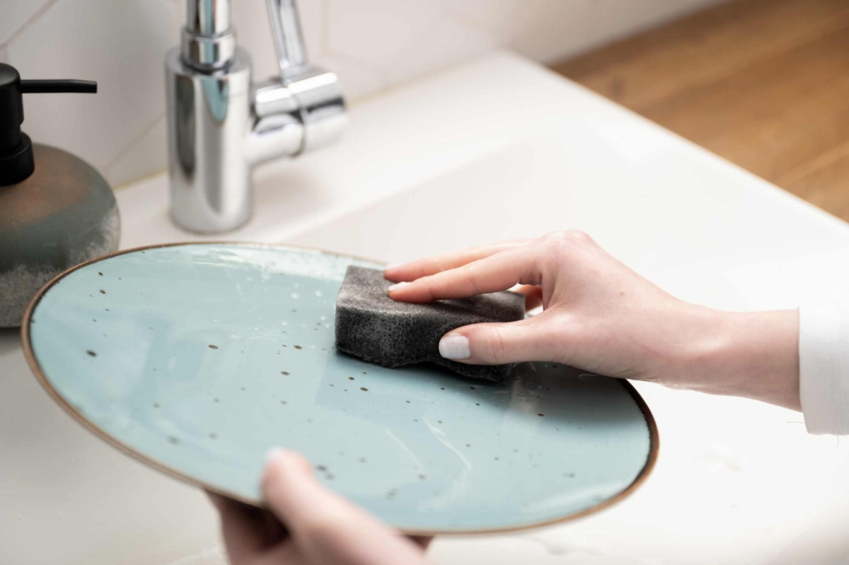 Zmywak kuchenny Maxi BLACK 5szt