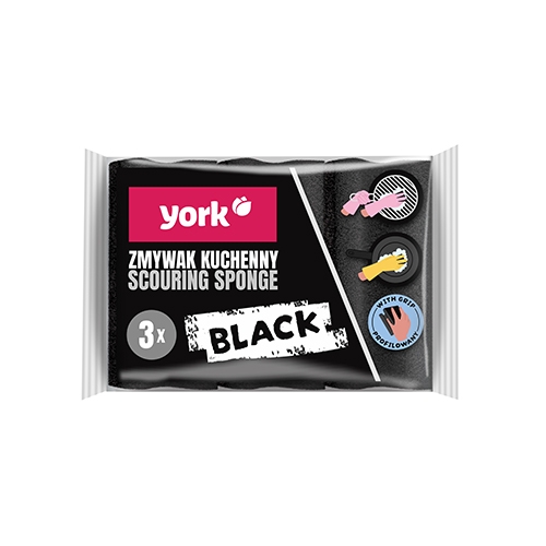 Zmywak profilowany BLACK 3szt.